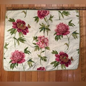 Floral Waverly Williamsburg peony butterfly set of two pillow shams